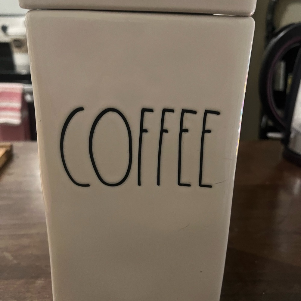 Rae Dunn Cream Coffee Canister